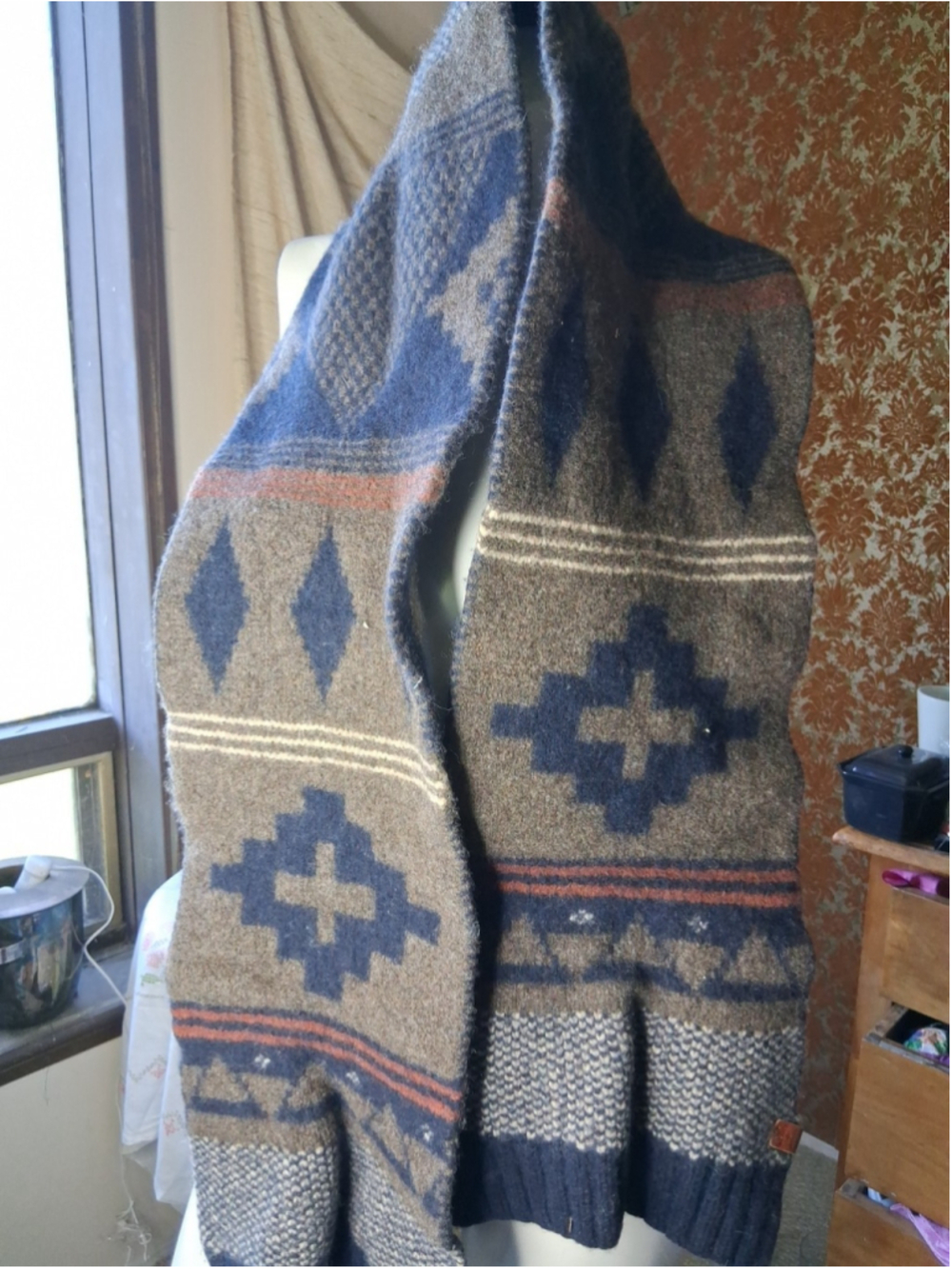 Bickley Mitchell Knit Neck Warmer Scarf Chunky And Warm Lambswool